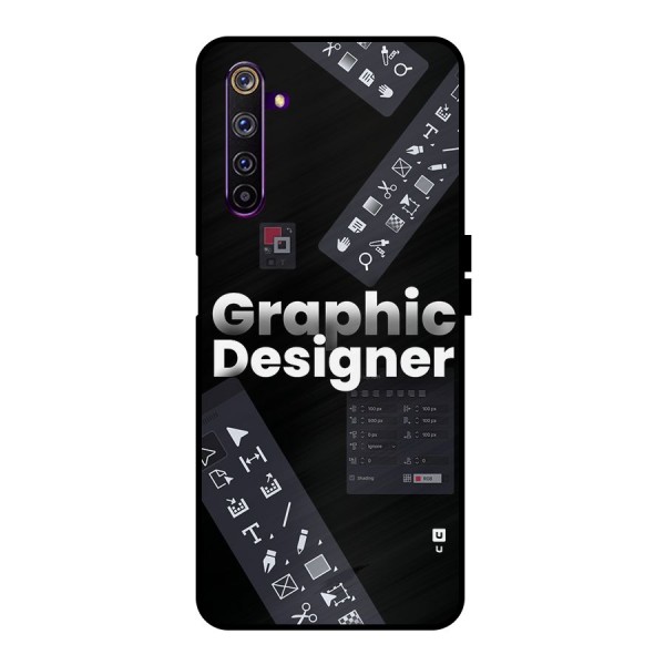 Graphic Designer Tools Metal Back Case for Realme 6 Pro