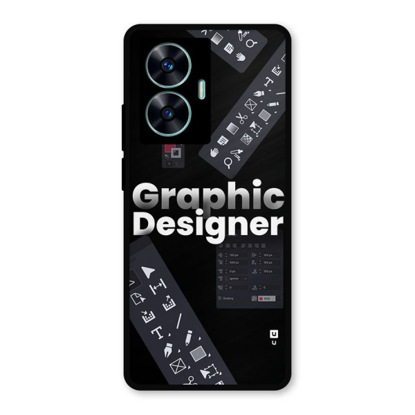 Graphic Designer Tools Metal Back Case for Realme Narzo N55