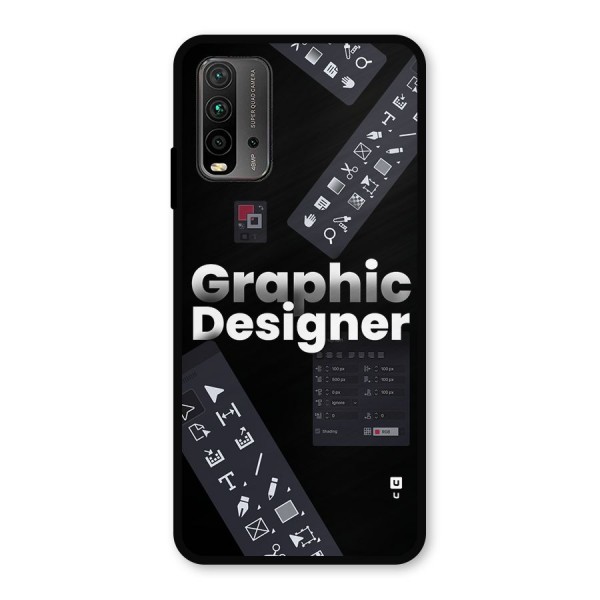 Graphic Designer Tools Metal Back Case for Redmi 9 Power