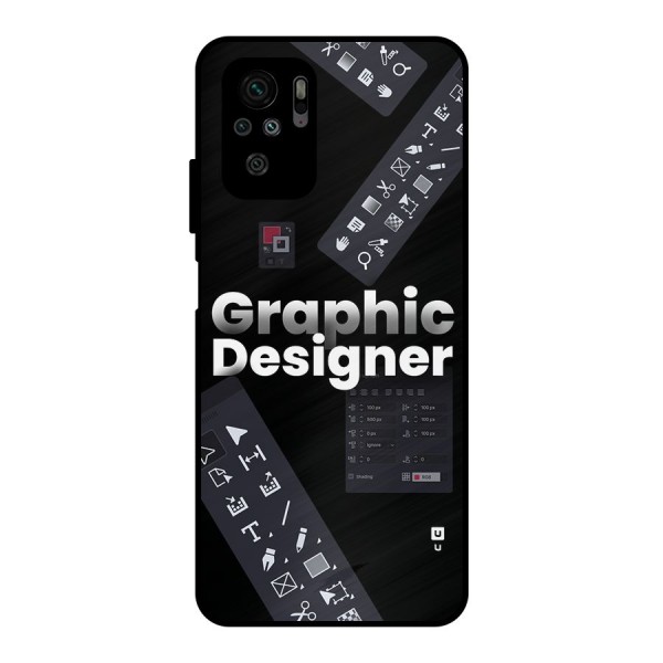 Graphic Designer Tools Metal Back Case for Redmi Note 10