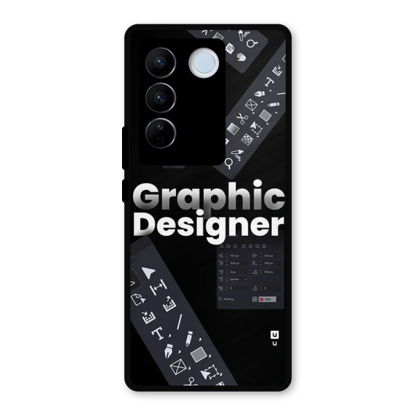 Graphic Designer Tools Metal Back Case for Vivo V27 Pro