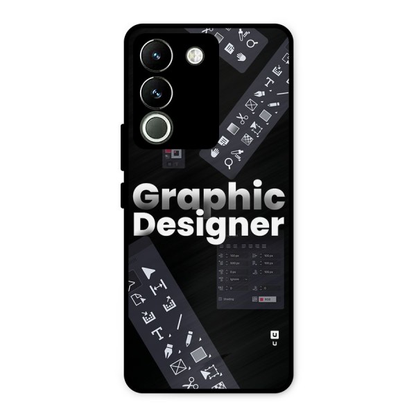 Graphic Designer Tools Metal Back Case for Vivo Y200