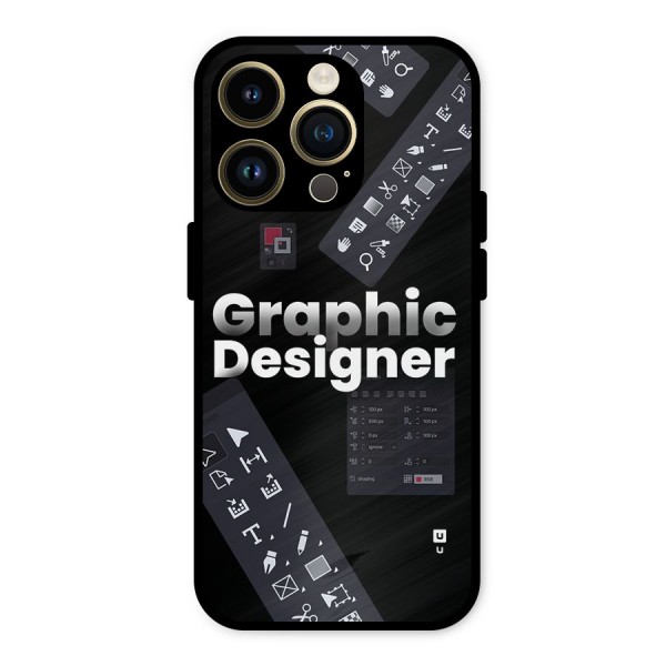 Graphic Designer Tools Metal Back Case for iPhone 14 Pro