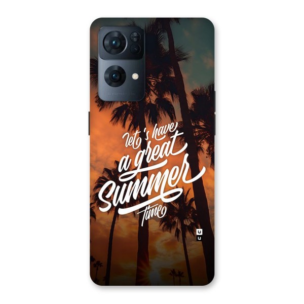 Great Summer Back Case for Oppo Reno7 Pro 5G