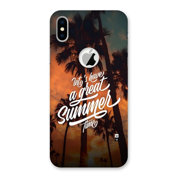 Great Summer Back Case for iPhone XS Logo Cut