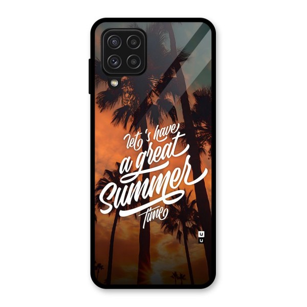 Great Summer Glass Back Case for Galaxy A22 4G