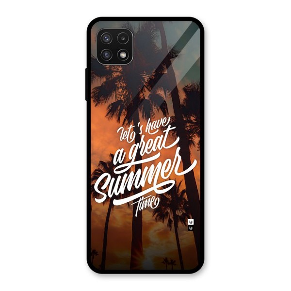 Great Summer Glass Back Case for Galaxy A22 5G