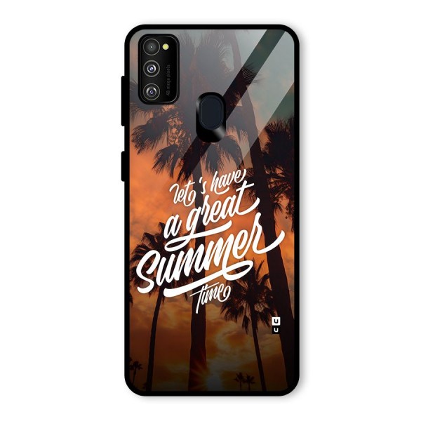 Great Summer Glass Back Case for Galaxy M30s