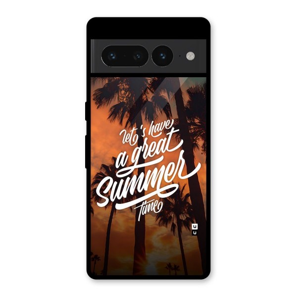 Great Summer Glass Back Case for Google Pixel 7 Pro