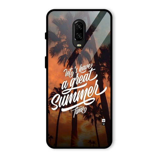 Great Summer Glass Back Case for OnePlus 6T