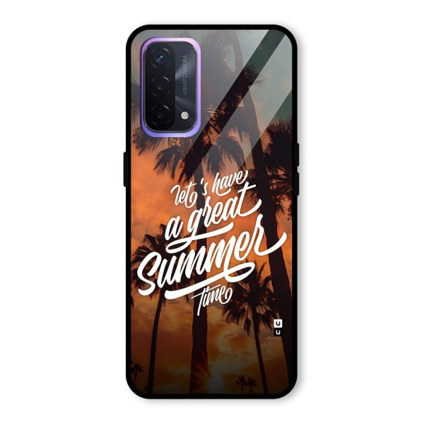 Great Summer Glass Back Case for Oppo A74 5G