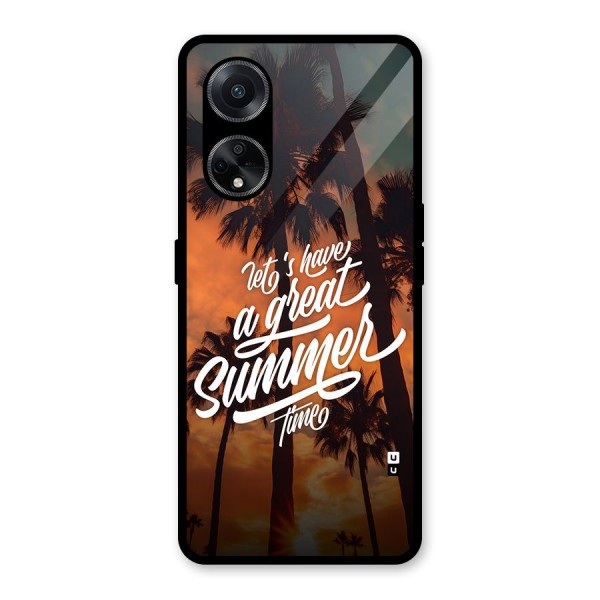 Great Summer Glass Back Case for Oppo F23