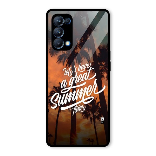 Great Summer Glass Back Case for Oppo Reno5 Pro 5G