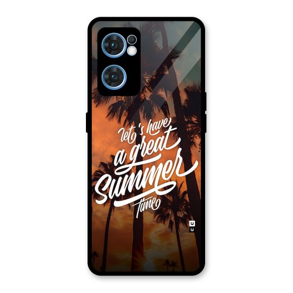 Great Summer Glass Back Case for Oppo Reno7 5G