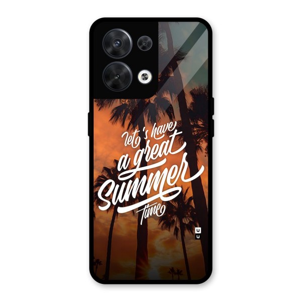 Great Summer Glass Back Case for Oppo Reno8 5G