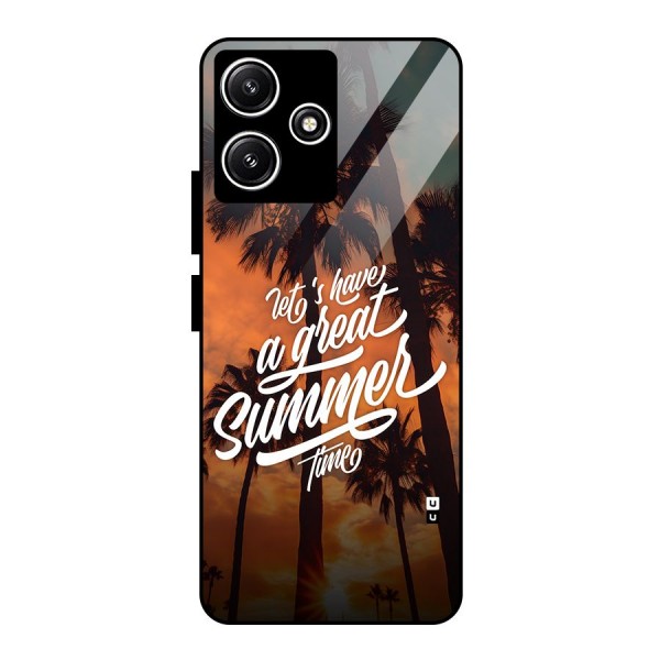 Great Summer Glass Back Case for Poco M6 Pro