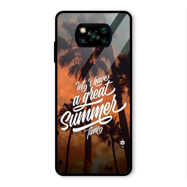 Great Summer Glass Back Case for Poco X3 Pro