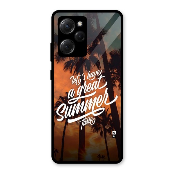 Great Summer Glass Back Case for Poco X5 Pro