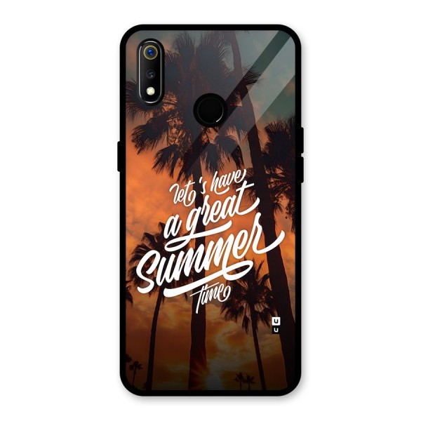 Great Summer Glass Back Case for Realme 3i