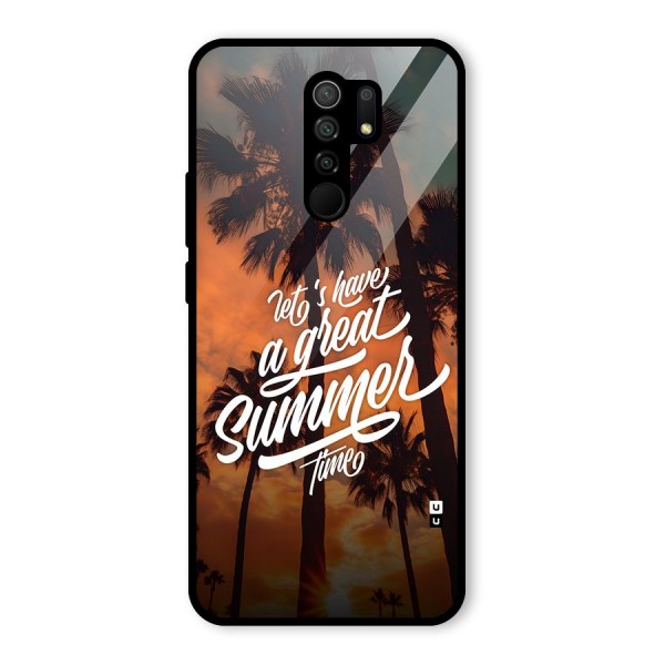 Great Summer Glass Back Case for Redmi 9 Prime