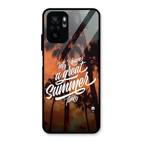 Great Summer Glass Back Case for Redmi Note 10