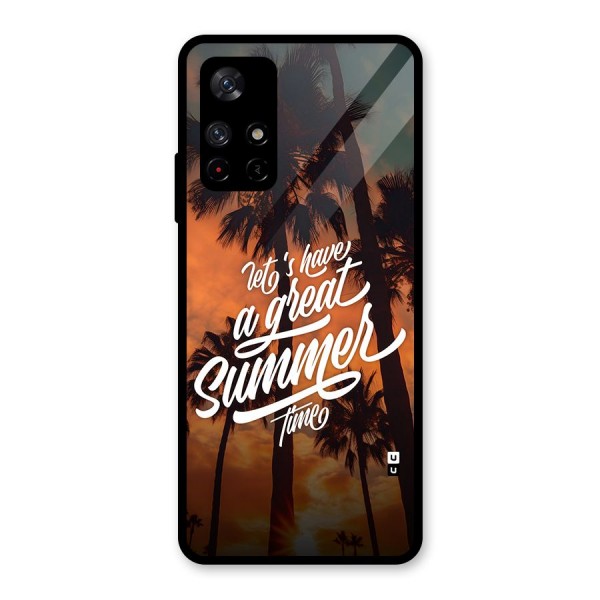 Great Summer Glass Back Case for Redmi Note 11T 5G