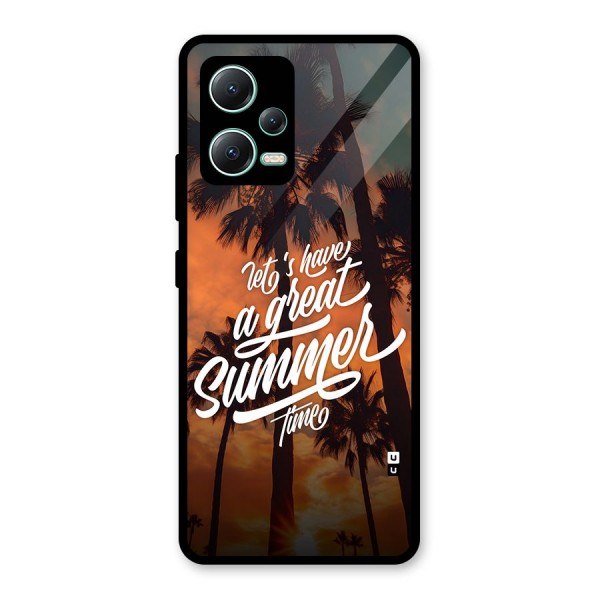 Great Summer Glass Back Case for Redmi Note 12 5G