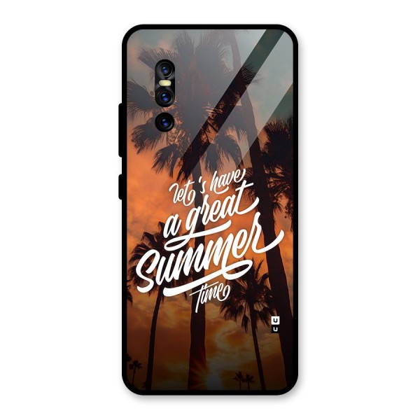 Great Summer Glass Back Case for Vivo V15 Pro