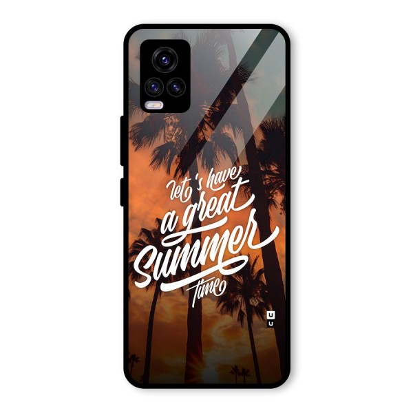 Great Summer Glass Back Case for Vivo V20 2021