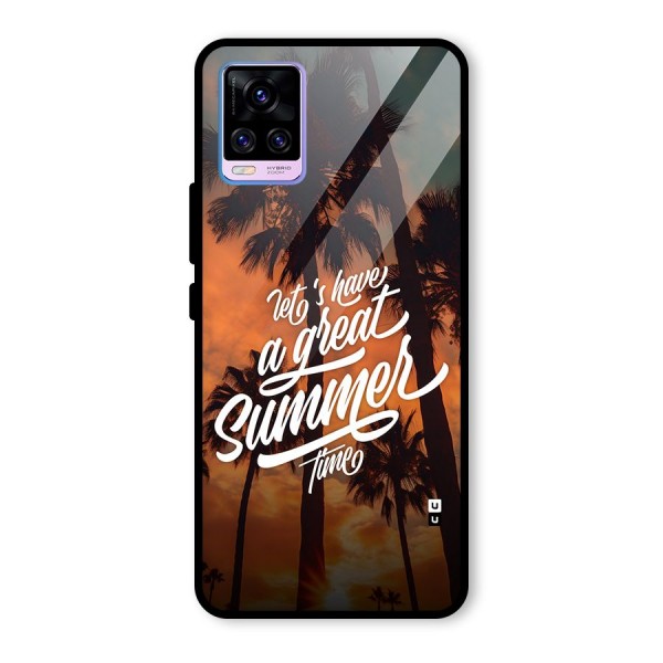 Great Summer Glass Back Case for Vivo V20 Pro