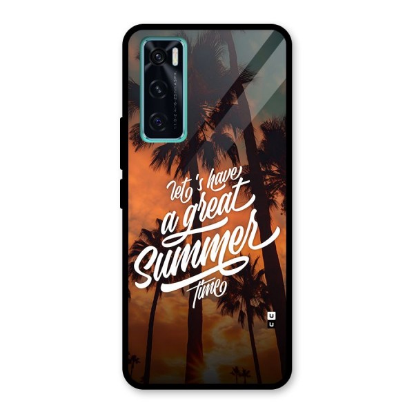 Great Summer Glass Back Case for Vivo V20 SE