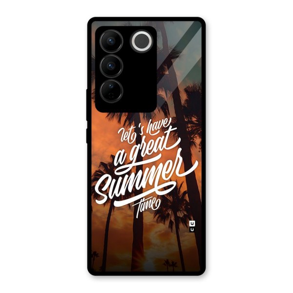 Great Summer Glass Back Case for Vivo V27 Pro