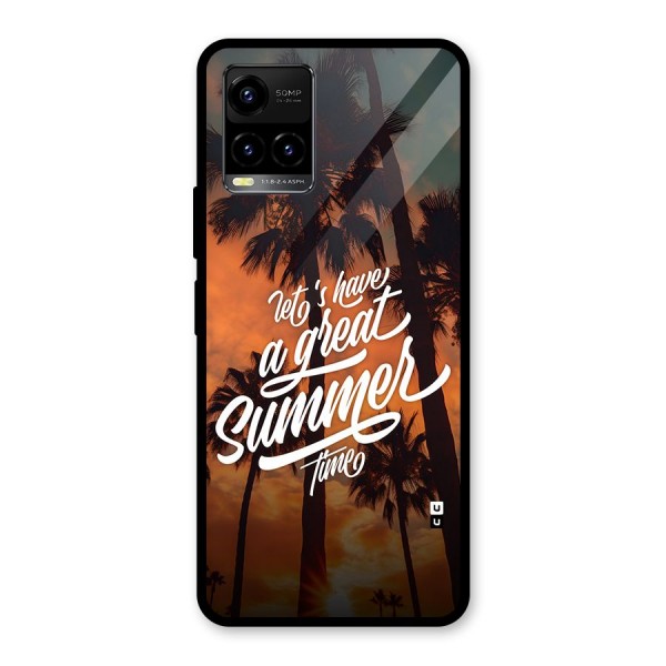 Great Summer Glass Back Case for Vivo Y21G