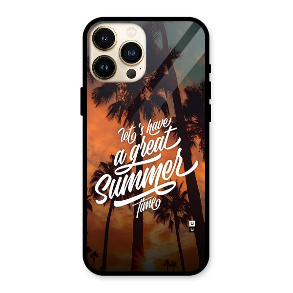 Great Summer Glass Back Case for iPhone 13 Pro Max