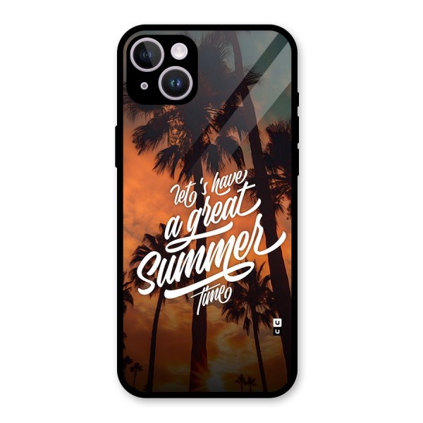 Great Summer Glass Back Case for iPhone 14 Plus