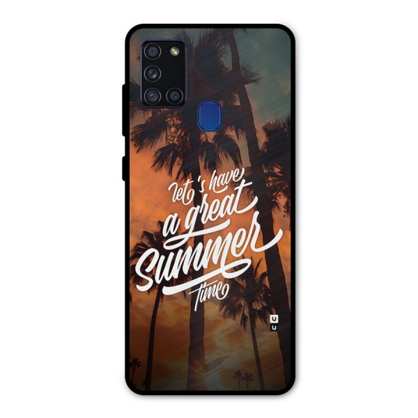 Great Summer Metal Back Case for Galaxy A21s