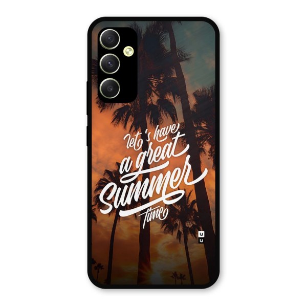 Great Summer Metal Back Case for Galaxy A34