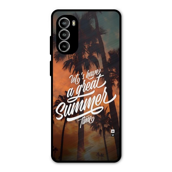 Great Summer Metal Back Case for Moto G82