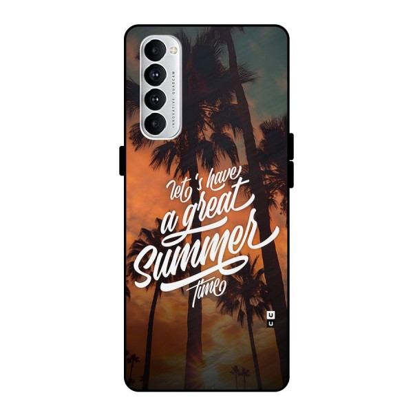 Great Summer Metal Back Case for Oppo Reno4 Pro