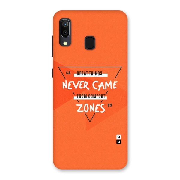 Great Things Comfort Zones Back Case for Galaxy A20