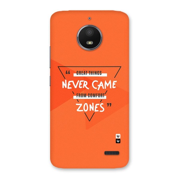 Great Things Comfort Zones Back Case for Moto E4