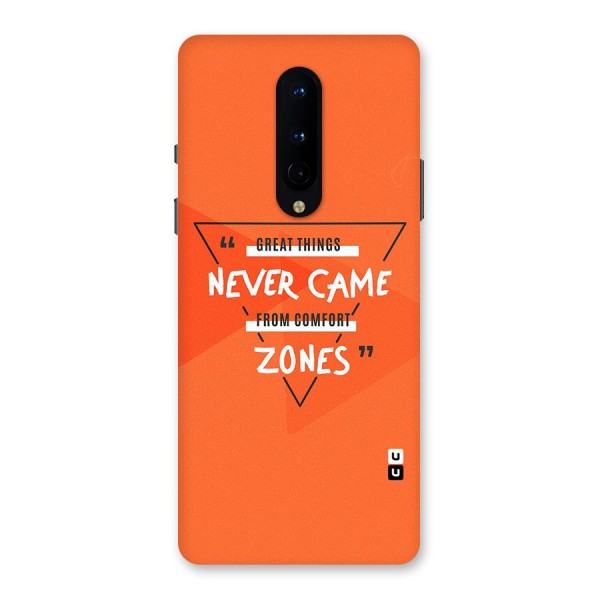 Great Things Comfort Zones Back Case for OnePlus 8