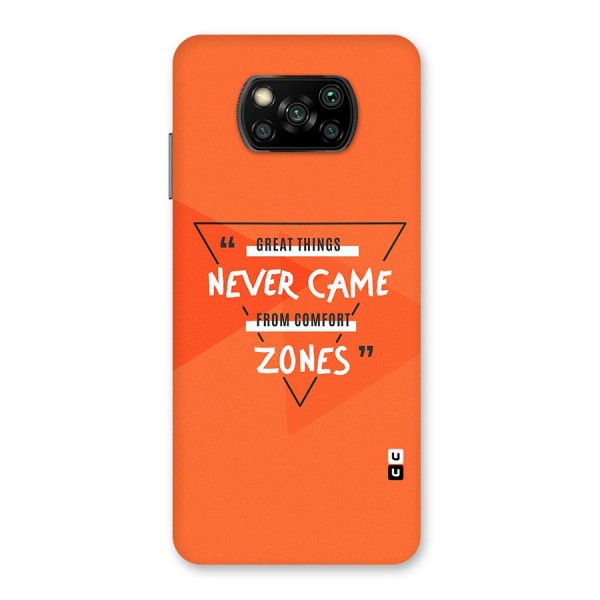 Great Things Comfort Zones Back Case for Poco X3