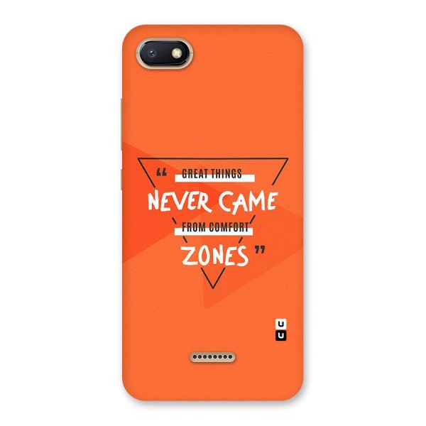 Great Things Comfort Zones Back Case for Redmi 6A