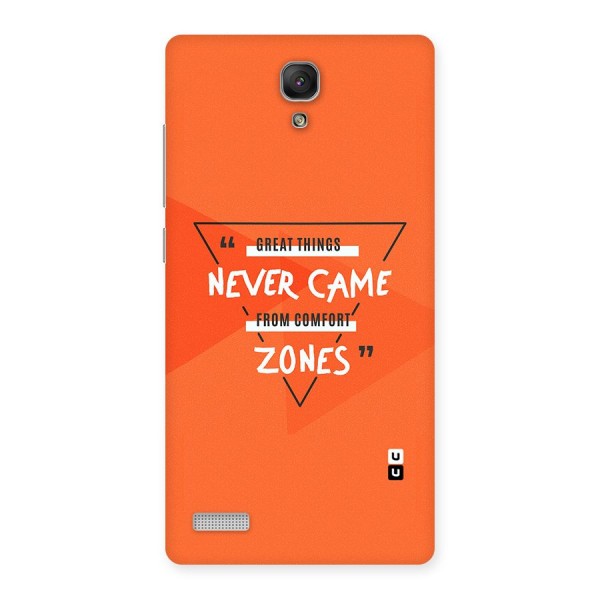 Great Things Comfort Zones Back Case for Redmi Note