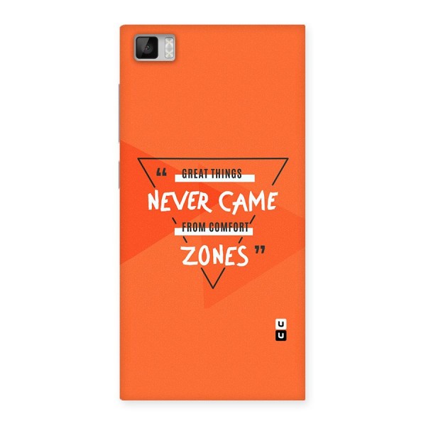 Great Things Comfort Zones Back Case for Xiaomi Mi3