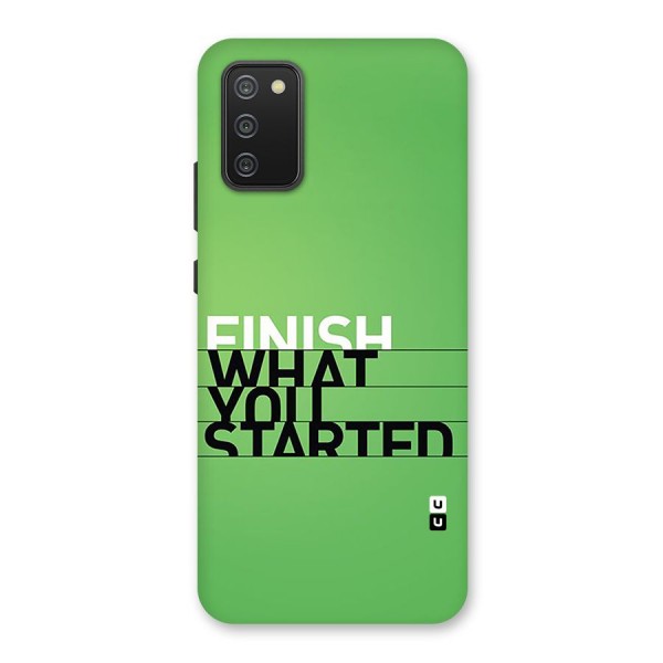 Green Finish Back Case for Galaxy F02s