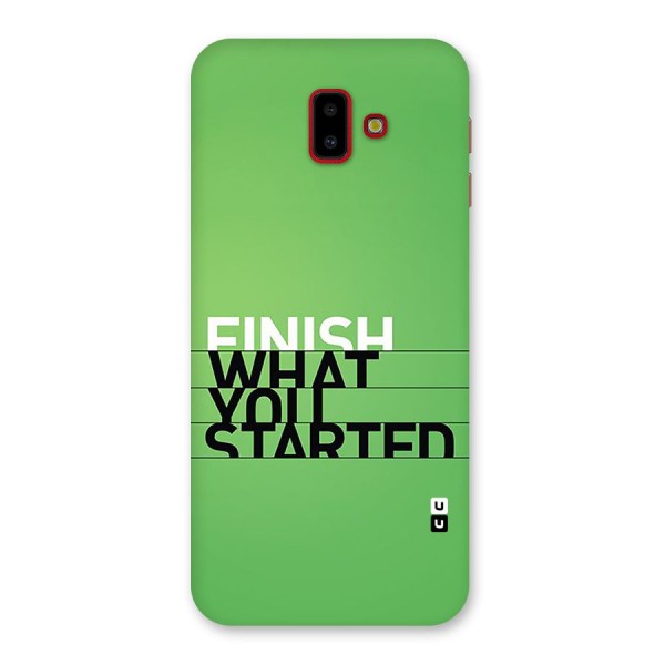 Green Finish Back Case for Galaxy J6 Plus