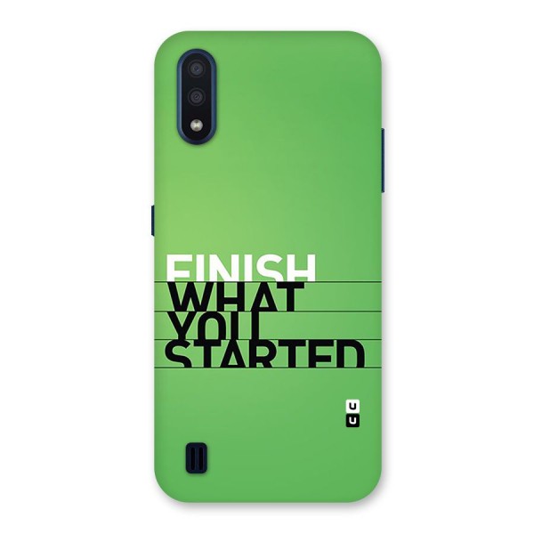 Green Finish Back Case for Galaxy M01