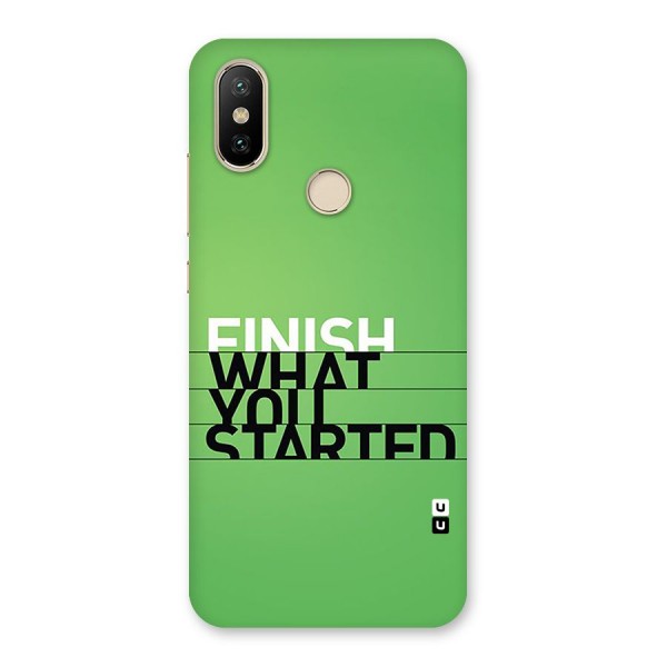 Green Finish Back Case for Mi A2